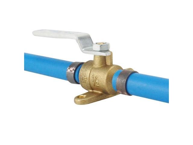 APOLLO APXV12WD 1/2 in. Brass PEX Barb Ball Valve with Drain and Mounting Pad