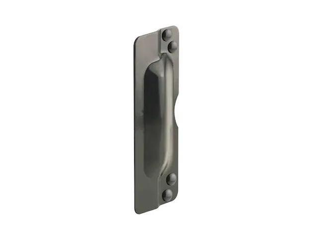 PRIME-LINE U 9504 Steel Latch Guard Plate Cover for Out-Swinging Doors, Bronze