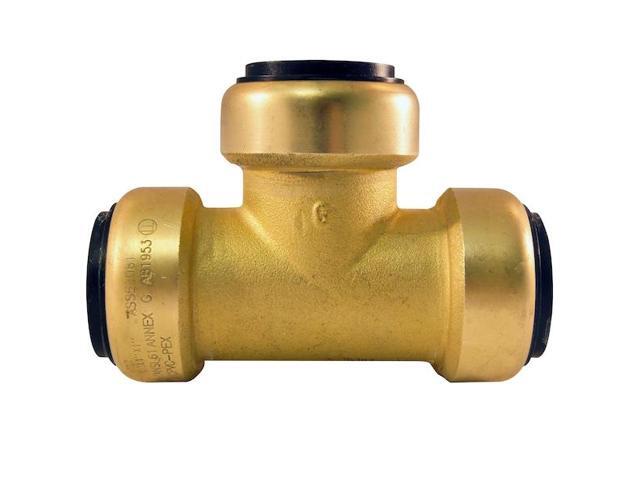 APOLLO FSBT1 1 in. Brass Push-to-Connect Tee