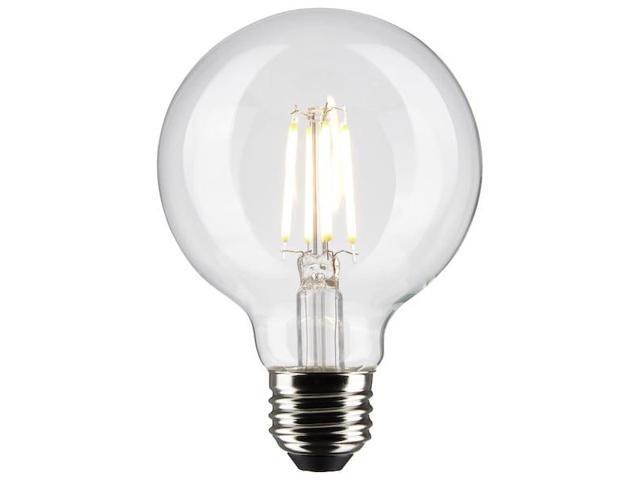 SATCO S21242 4.5 Watt G25 LED Lamp, Clear, Medium Base, 90 CRI, 2700K, 120