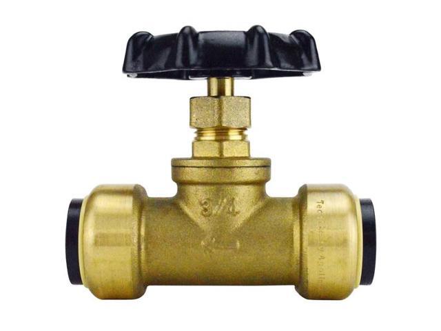 APOLLO FSBSV34WD 3/4 in. Brass Push-To-Connect Stop Valve with Drain
