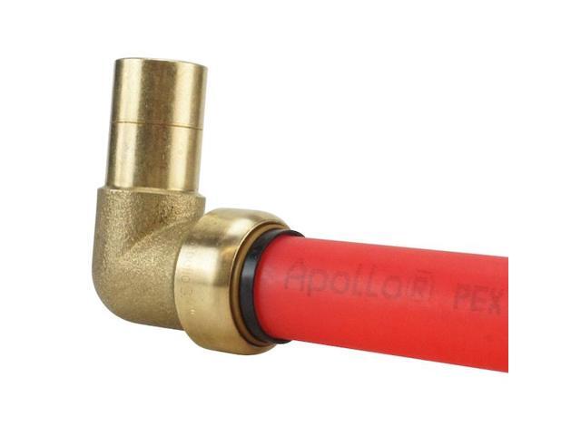 APOLLO FSBE34STR 3/4 in. Brass Push-To-Connect Street 90-Degree Elbow