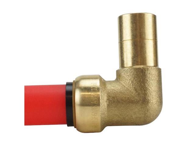 APOLLO FSBE34STR 3/4 in. Brass Push-To-Connect Street 90-Degree Elbow