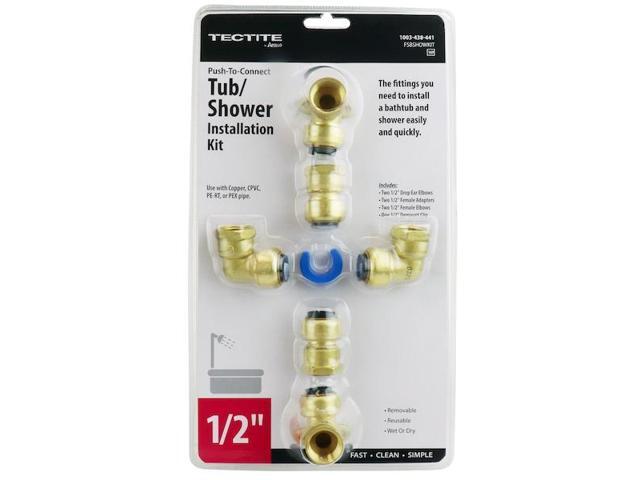 APOLLO FSBSHOWKIT 1/2 in. Brass Push-To-Connect Shower/Tub Installation Kit