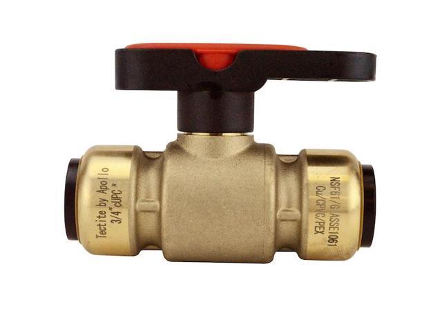 APOLLO FSBBV34TX 3/4 in. Brass Push-To-Connect Compact Ball Valve with Lockable