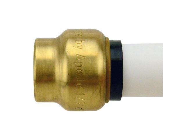 APOLLO FSBCAP126JR 1/2 in. Brass Push-To-Connect Cap Jar (6-Pack), 6PK