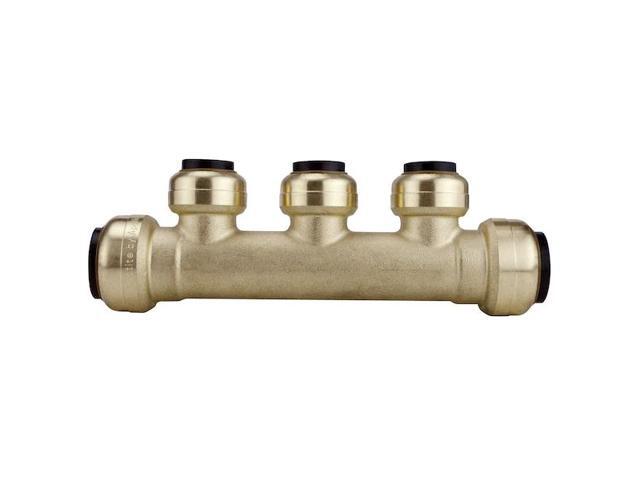 APOLLO FSBM3PTOV2 3/4 in. x 3/4 in. Brass Push-To-Connect Inlets with 3-Port
