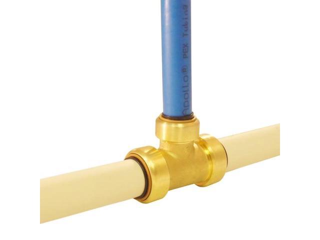 APOLLO FSBT1134 1 in. x 1 in. x 3/4 in. Brass Push-to-Connect Reducer Tee