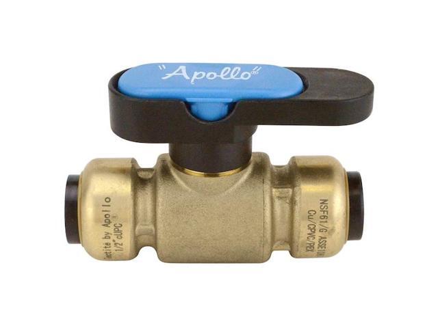 APOLLO FSBBV12TX 1/2 in. Brass Push-To-Connect Compact Ball Valve with Lockable