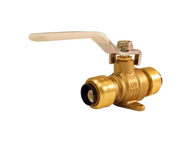 APOLLO FSBBV12DE 1/2 in. Brass Push Ball Valve with Flange and Drain