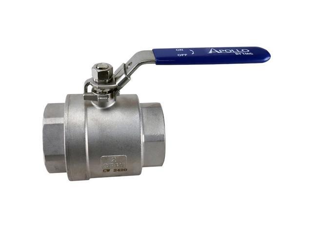 APOLLO 96F10827 2 in. Stainless Steel FNPT x FNPT Full-Port Ball Valve with