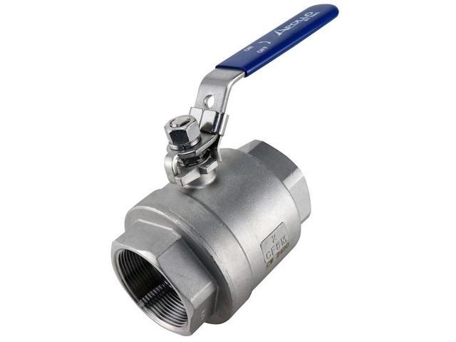 APOLLO 96F10827 2 in. Stainless Steel FNPT x FNPT Full-Port Ball Valve with