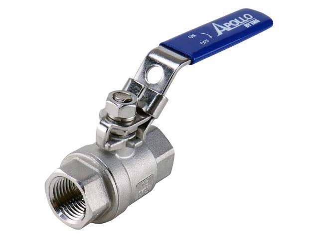 APOLLO 96F10327 1/2 in. Stainless Steel FNPT x FNPT Full-Port Ball Valve with