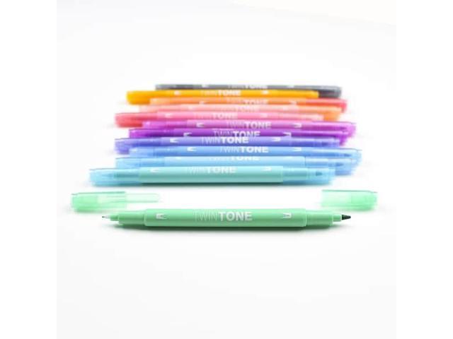 TOMBOW 61501 TWINTONE MARKER, PASTEL, 12PK