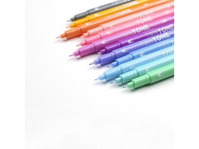 TOMBOW 61501 TWINTONE MARKER, PASTEL, 12PK