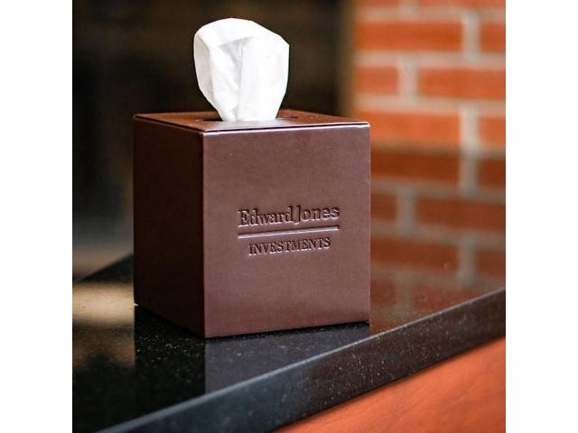 DACASSO AG-3337 Chocolate Brown Leatherette Tissue Box Cover