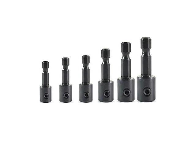 BIG HORN 13228 7-Piece Adjustable Quick-Change Hex Shank Adapter Set for