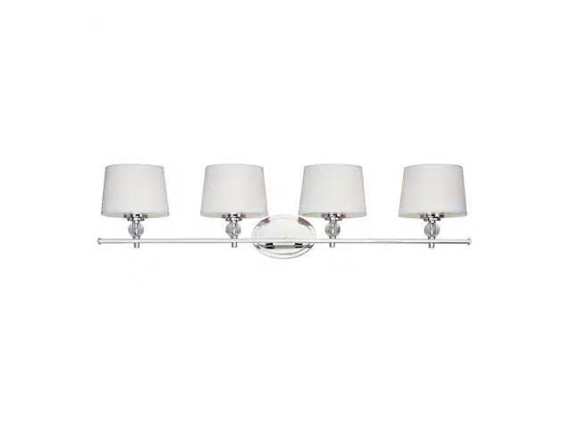 Photos - Chandelier / Lamp MAXIM 12764WTPN Rondo 4-Light 36.25' Wide Polished Nickel Vanity Light 