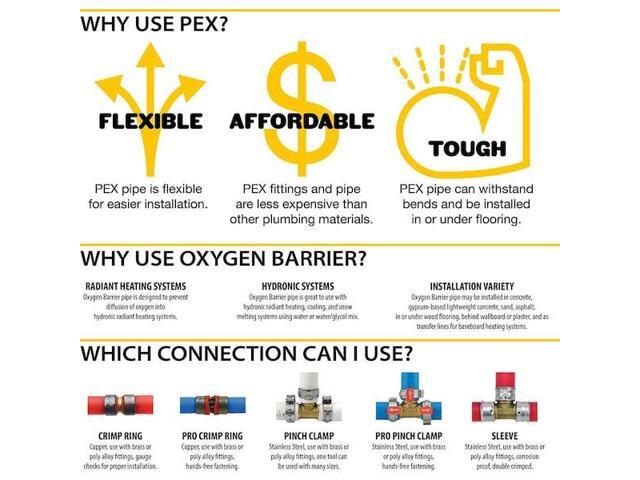 APOLLO APPOB10012 1/2 in. x 100 ft. Oxygen Barrier Radiant Heating PEX Pipe
