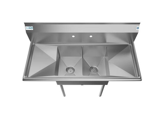KOOLMORE SB121610-12B3 2 Compartment Stainless Steel NSF Commercial Kitchen