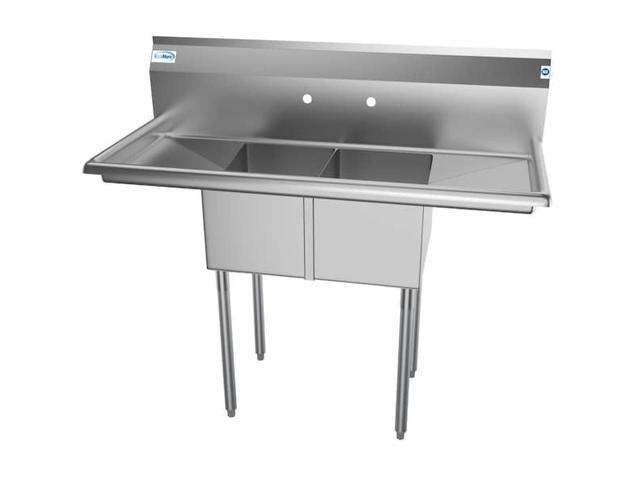 KOOLMORE SB121610-12B3 2 Compartment Stainless Steel NSF Commercial Kitchen