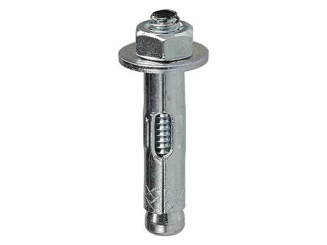 DOTTIE SA516112 Sleeve Anchor, 5/16' Dia., 1-13/16' L, Zinc Plated, 100 PK