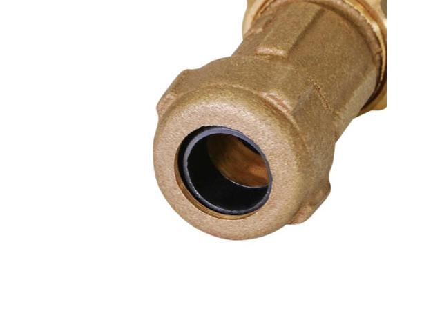 EVERFLOW BRCS0034-NL Coupling Fitting with Packing Nut, Brass, 3' Length