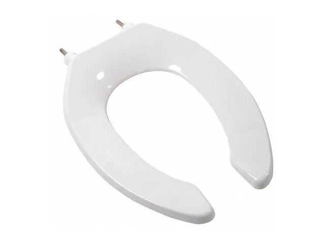 JONES STEPHENS C106CHPM00 Deluxe Plstc Seat,Wht,Hnge Post,Elngtd Without Cover,