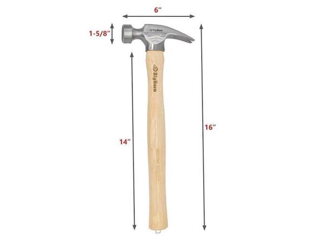 BIG HORN 15120 25 Oz Straight Handle Framing Hammer - BJ24FMS