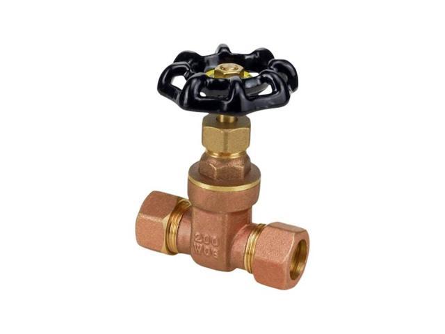 EVERFLOW 205P034-NL Compression Cast Brass Gate Valve 3/4'