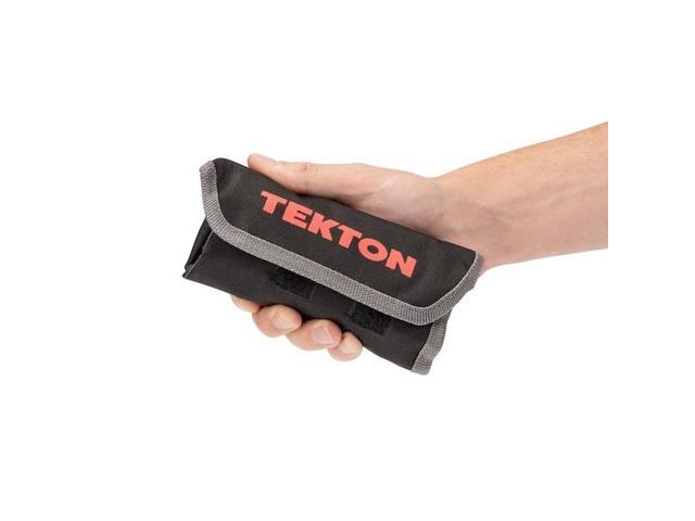 TEKTON ORG27108 Roll Up Tool Bag, Stubby Comb. Wrn Pouch,5/16-3/4',8 Tool,