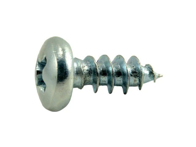 MIDWEST FASTENER 62027 Sheet Metal Screw, #8 x 3/8 in, Zinc Plated Steel Pan