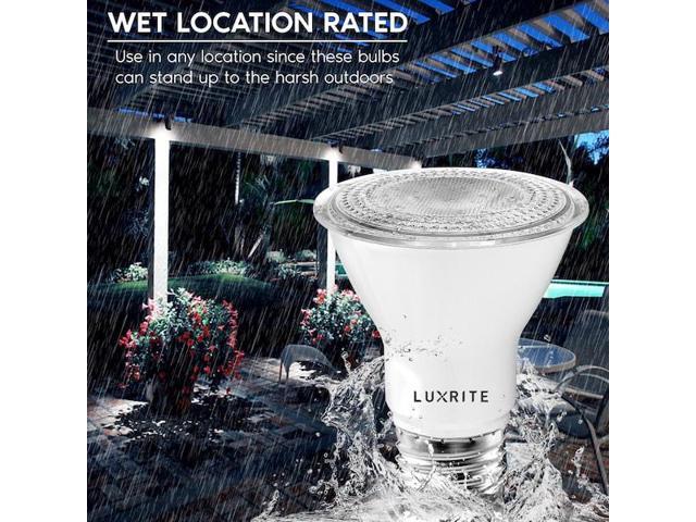 LUXRITE LR31604-6PC PAR20 LED Light Bulbs 7W (50W Equivalent) 500LM 5000K