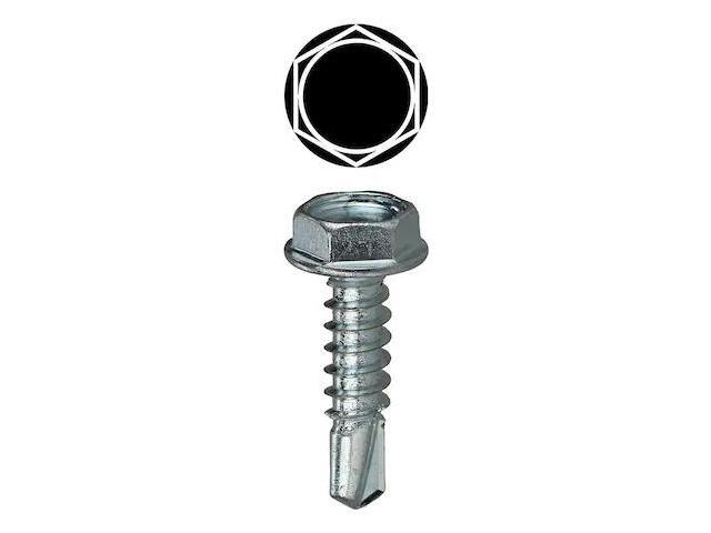DOTTIE TK100 Self Drilling Screw Kit, Zinc Plated Finish, Carbon Steel, Hex