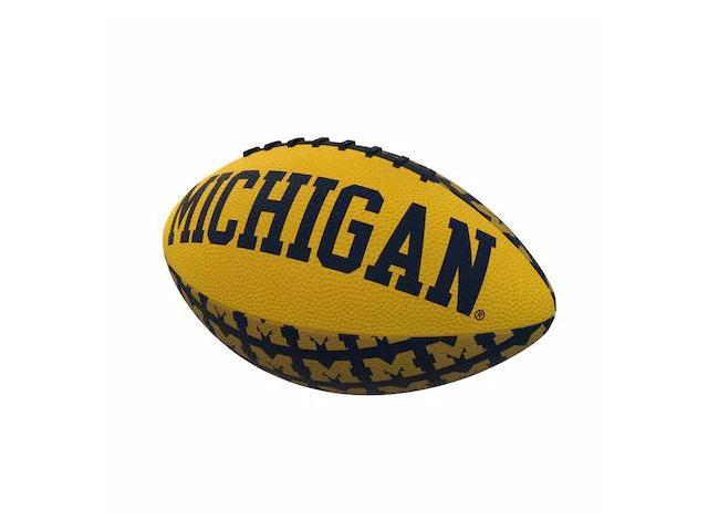LOGO BRANDS 171-93MR-3 Michigan Repeating Mini-Size Rubber Football