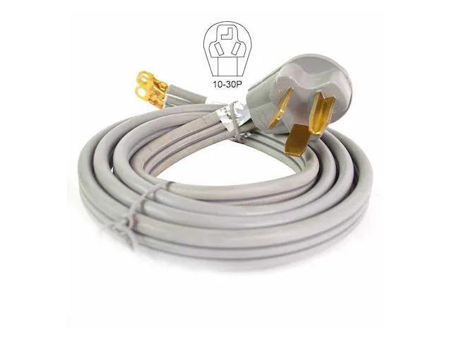 SUPERIOR ELECTRIC RVA1560 3-Wire 30 Amp Dryer Cord NEMA 10-30P, SRDT 10AWG/3,