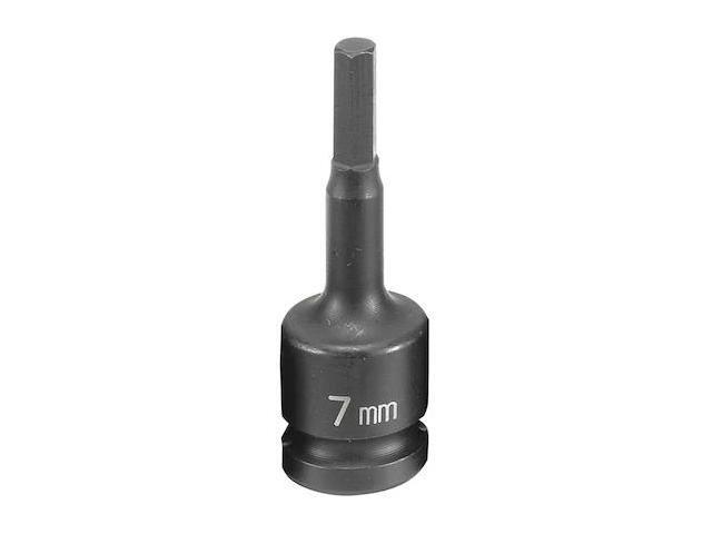 GREY PNEUMATIC 2907M 1/2' Drive, 7mm Size, Metric Socket, 6 Points