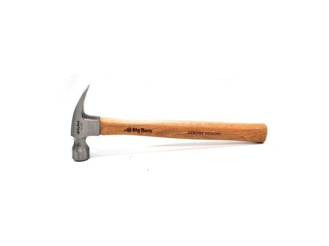 BIG HORN 15126 10 Oz Claw Hammer with Hickory Straight Handle