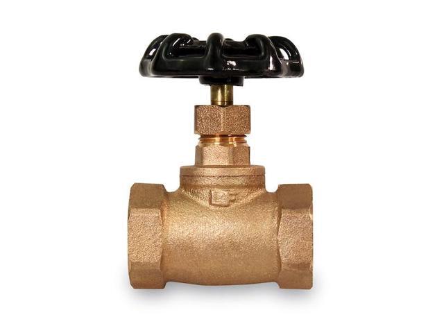 EVERFLOW 73342-NL FIP Short Globe Style Stop Valve, Brass 3/4'