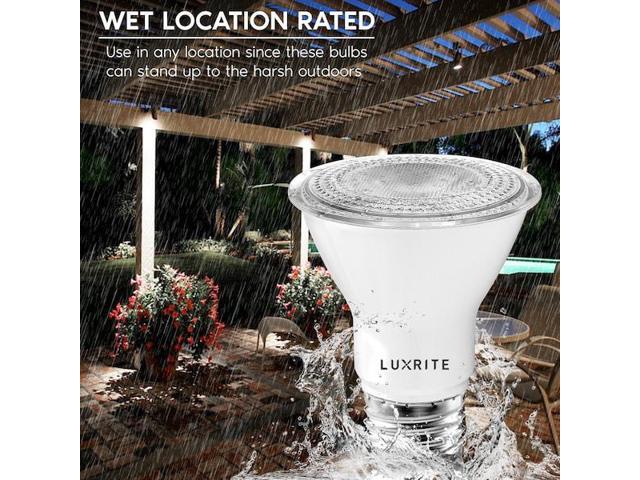 LUXRITE LR31602-12PC PAR20 LED Light Bulbs 7W (50W Equivalent) 500LM 3500K