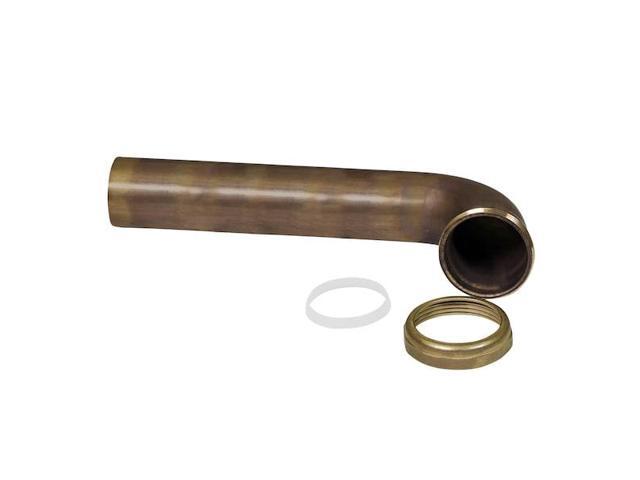 EVERFLOW 21924 Slip Joint Waste Bend for Tubular Drain Applications, 22GA Brass