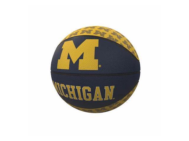 LOGO BRANDS 171-91MR-1 Michigan Repeating Logo Mini-Size Rubber Basketball