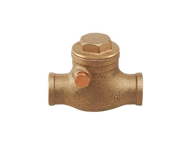 EVERFLOW 210C114-NL SWT Swing Check Valve, Cast Brass 1-1/4'