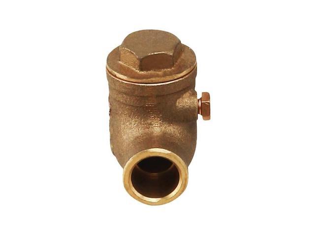 EVERFLOW 210C114-NL SWT Swing Check Valve, Cast Brass 1-1/4'