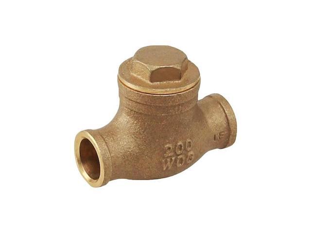 EVERFLOW 210C114-NL SWT Swing Check Valve, Cast Brass 1-1/4'