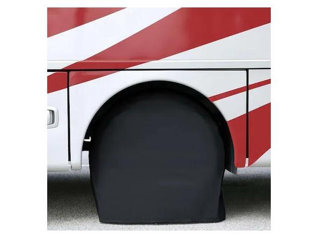 SUPERIOR ELECTRIC RVA1607 RV Trailer Black Vinyl Tire Cover Pair for Size 27