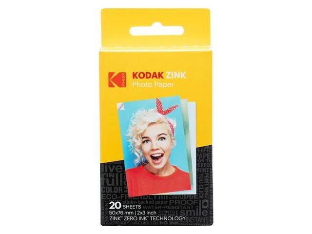 KODAK 2x3' Photo Paper for ZINK Printer and Camera, 20 Sheets #RODZ2X320