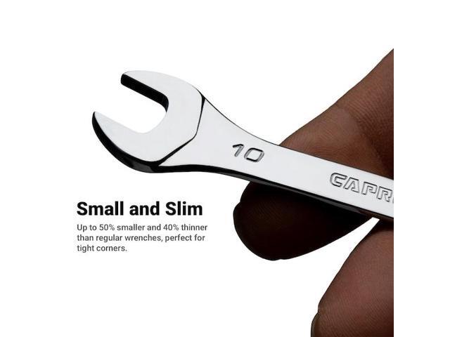CAPRI TOOLS CP11830-0809 8mm x 9mm Slim Mini Open End Wrench, Metric