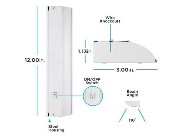 GE 26763 Dimmable Light Fixture 12',Direct Wire
