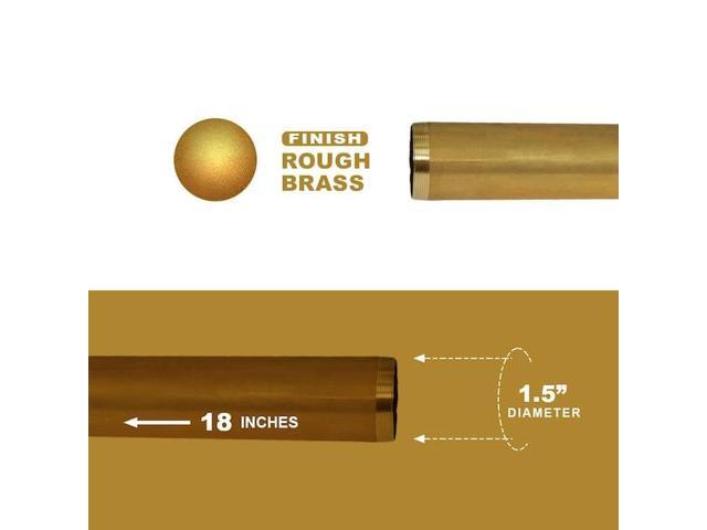 EVERFLOW 22518 Threaded Tube for Tubular Drain Applications, 22GA Brass